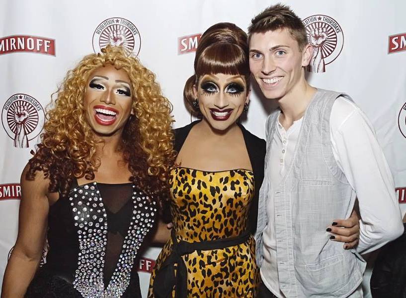 Alessandra Hunt, pictured here with RuPaul's Drag Race winner Bianca Del Rio and her husband Brandon Tuttle. (Photo/Travers Dow)