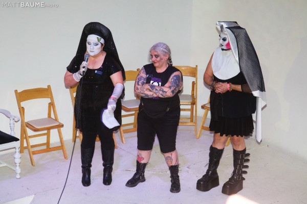 The Sisters of Perpetual (Over) Indulgence-Abbey of St. Joan Van Ark paid tribute to Mark! Photo: Matt Baume/SGS