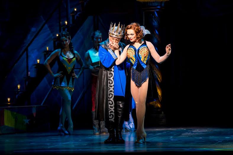 John Rubinstein and Sabrina Harper in the revival of Stephen Schwartz's PIPPIN onstage at Seattle's Paramount Theatre August 16-23, 2015. Photo by Joan Marcus