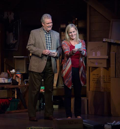 Hugh Hastings and Beth DeVries in Village Theatre's production of "Snapshots". Photo: Tracy Martin.