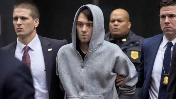 Martin Shkreli, the much hated owner of Turing Pharmaceuticals was arrested in New York today for securities fraud. AP Photo/Craig Ruttle
