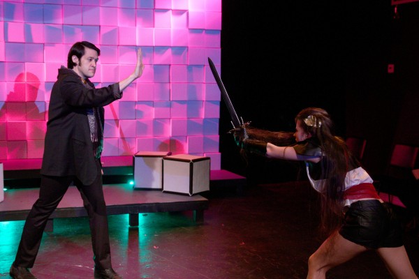Geb Brown & Beth Pollack as Tarquinius and Lucrece. Photo courtesy of Ghostlight Theatricals.