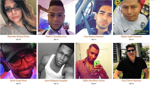 The names and the stories of the lives lost in the Orlando Pulse Massacre. Photo captured from Orlando Sentinel website.