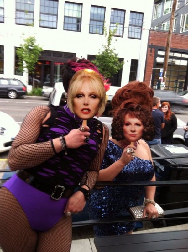 Patsy and Eddie in town for Seattle Pride fun! #AbFabTheMovie Photo: MStrangeways