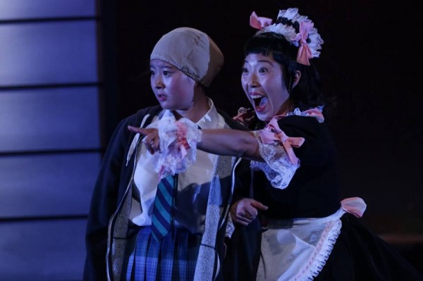 Mi Kang and Annie Yim in Book-It Rep's adaptation of Ruth Ozeki's "A Tale For The Time Being" on stage now through October 9, 2016. Photo by John Ulman