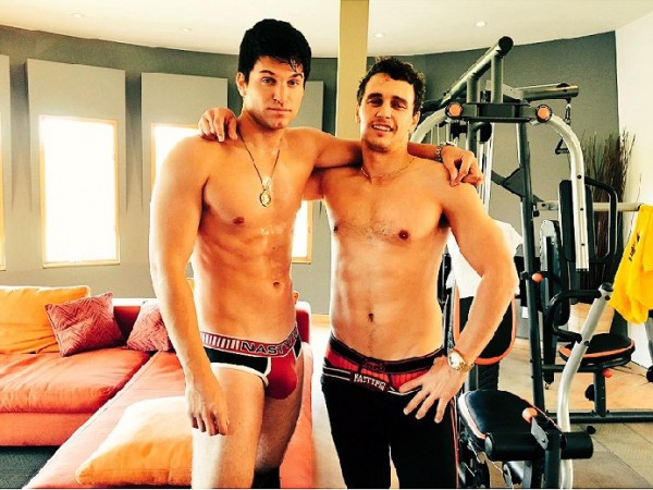 Keegan Allen and James Franco in the film KING COBRA based on the true story about the real-life murder of an adult film producer in the gay porn industry. It screens at TWIST on 