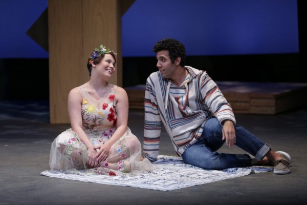 Jasmine Jean Sim and Rudy Roushdi in Seattle Shakespeare Company's "The Winter's Tale" onstage at the Leo K at Seattle Rep through Oct 2, 2016. Photo by John Ulman. 