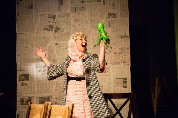 Jane Martin co-stars in the campy "Devil Boys From Beyond" at the Eclectic Theatre. Photo: Alex Garland