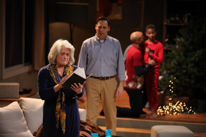 The cast of "Mothers and Sons" onstage at ArtsWest. Photo by John McLellan