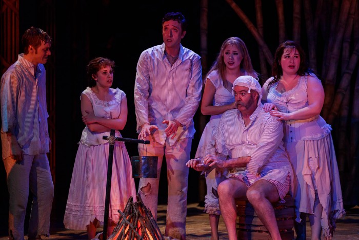 The shipwrecked cast of "A Proper Place" at Village Theatre Issaquah