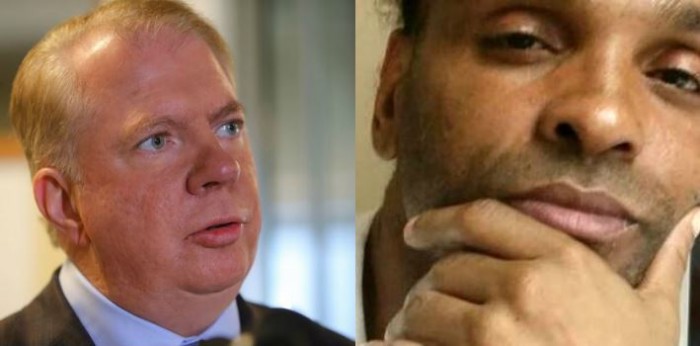 Seattle Mayor Ed Murray and the man accusing him of sexual assault, Delvonn Heckard.