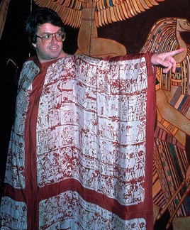 Legendary Hollywood producer, Allan Carr in his signature caftan