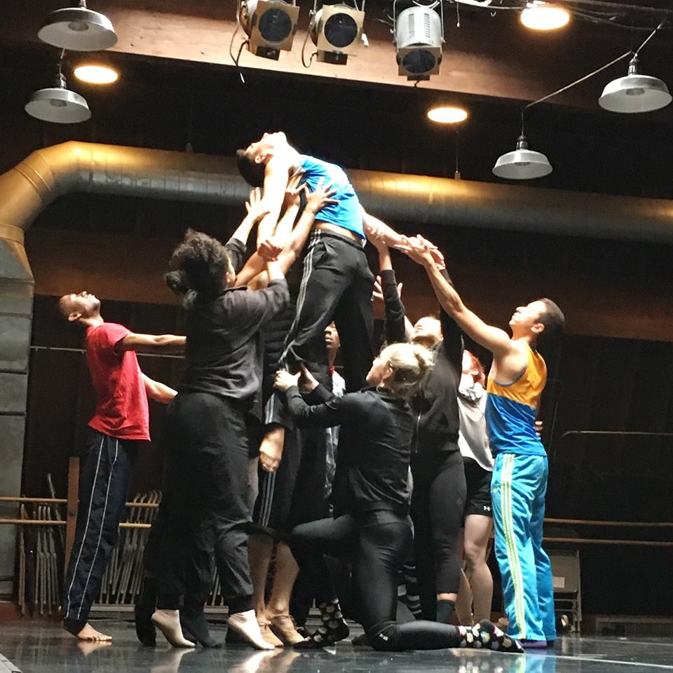 Spectrum Dance Theatre in rehearsal for (IM)Pulse, a powerful new multi media dance theater piece making its world premiere on Thursday, June 15th at Seattle Repertory Theatre.