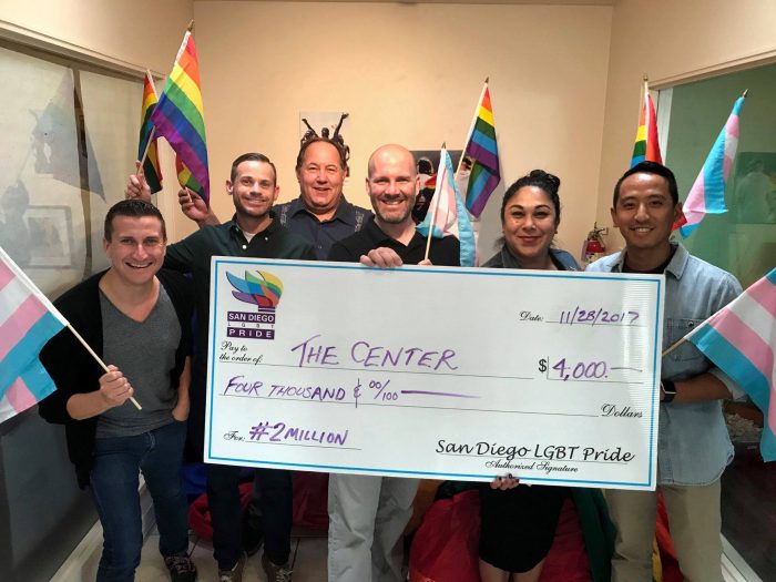 San Diego Pride donates excess funds to local non-profits serving their community. 