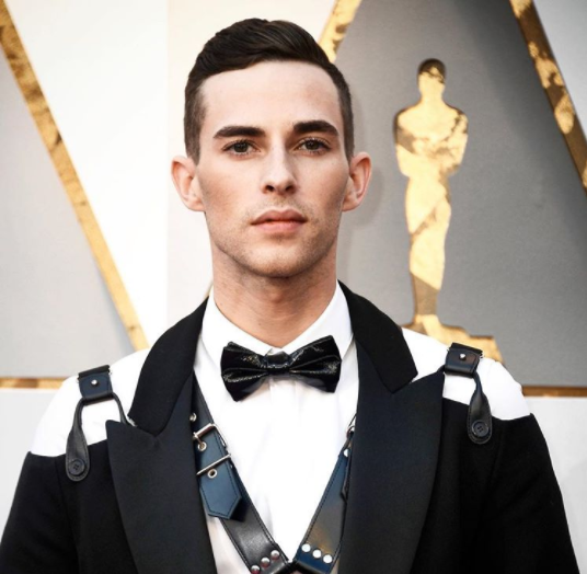 Adam Rippon in Moschino on the Oscars Red Carpet. Photo/Instagram