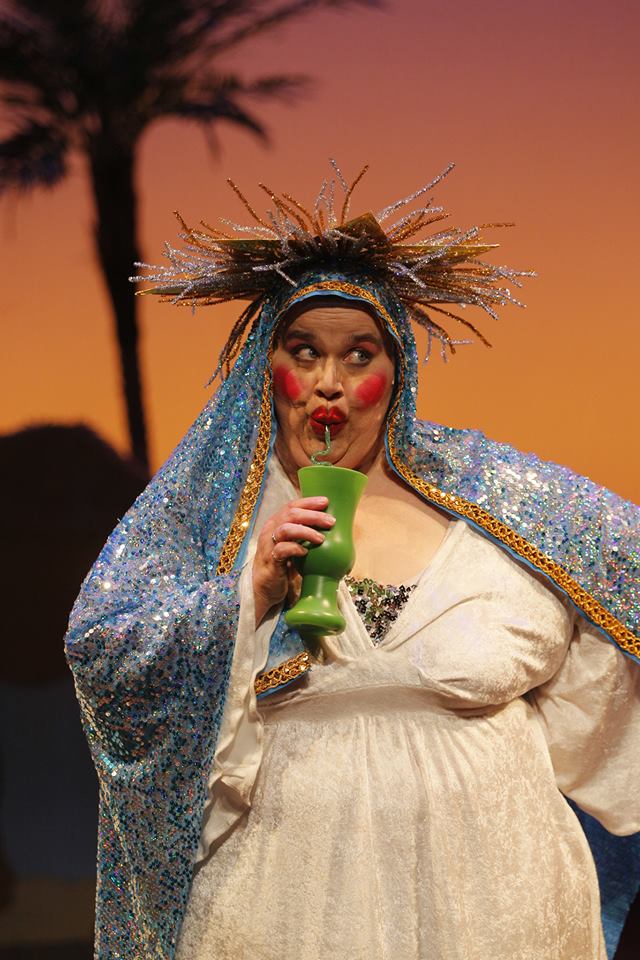 Peggy Platt as Euomi Spudd (as the Virgin Mary) in the long running hit holiday variety show Ham for the Holidays. Photo: Chris Bennion/ACT