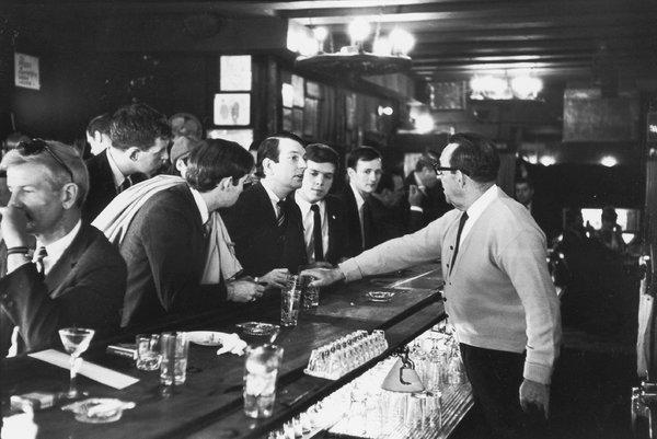 The 1966 "Sip In" where gay activists challenged NYC laws that refused service to gay bar patrons. Photo by Fred McDarrah/Village Voice