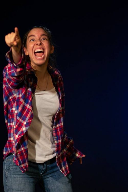 Klarissa Marie Robles, in Theatre Battery's production, "Alma (or #NoWall)" Photo by Richard Salas.