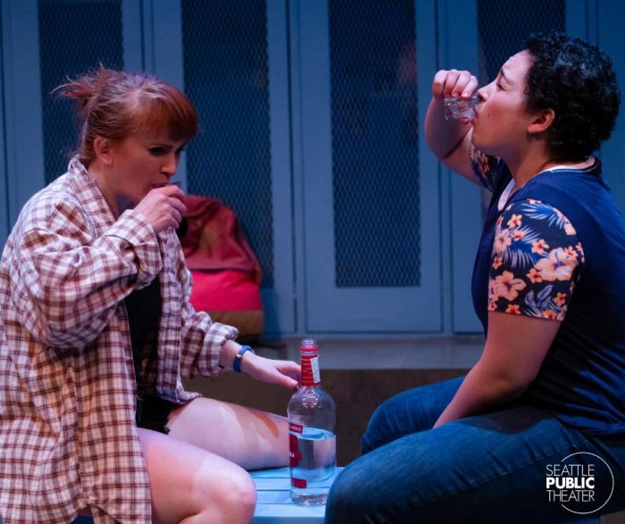 Libby Barnard and Madilyn Cooper in DRY LAND at Seattle Public Theater, March 22 to April 14, 2019