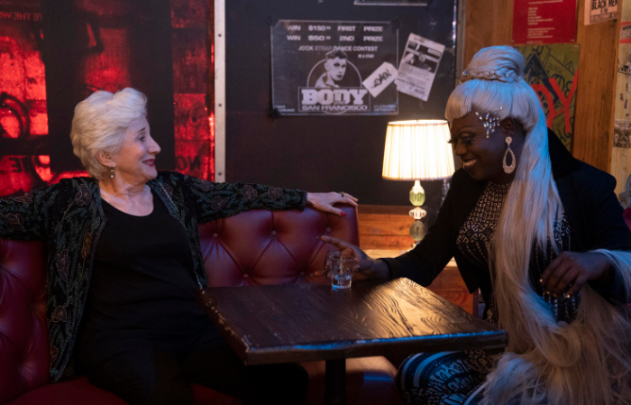 Anna Madrigal (Olympia Dukakis( and Ida Best (Bob the Drag Queen) in Armistead Maupin’s Tales of the City debuting on Netflix on June 7th.