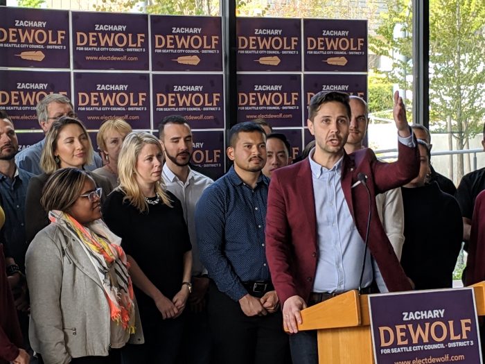 Out gay man ZACHARY DEWOLF announces his candidacy for Seattle City Council's District 3 seat. Photo: DeWolf Campaign